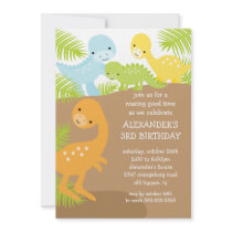Fun Dinosaurs Birthday Invitation