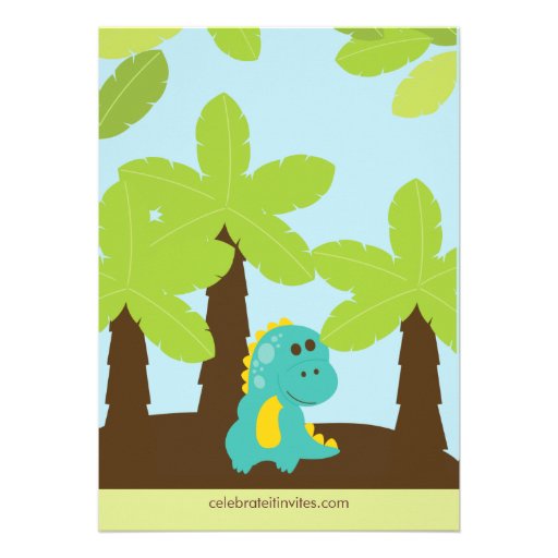 Fun Dinosaurs Birthday Party Invitation