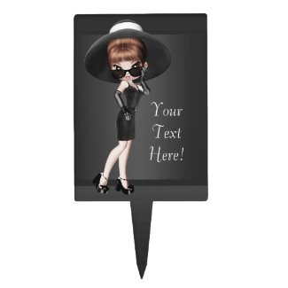 Fun Diva Birthday Party Cake Topper