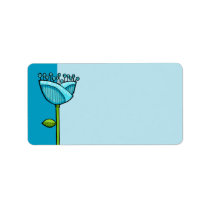 Fun Doodle Flowers blue pink labels