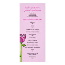 flowers and candle wedding programs