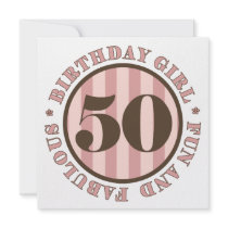 Fun & Fabulous 50th Birthday Gifts Personalized Invite