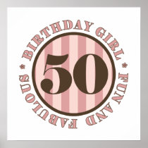 Fun & Fabulous 50th Birthday Gifts Posters