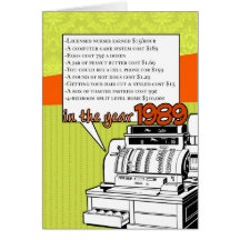 Fun Facts Birthday – Cost of Living in 1989 Cards