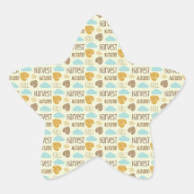 Fun Fall Harvest with Leafs and Cloud Pattern Sticker