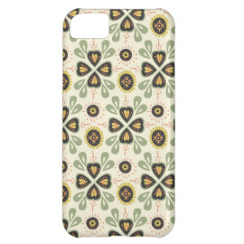 Fun Fall Tan and Green Floral Pattern iPhone 5C Cover
