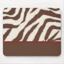 Fun & Fashionable Brown/Red Giraffe Print mousepads