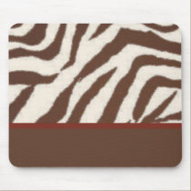 Fun & Fashionable Brown/Red Giraffe Print mousepads