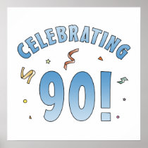 Fun Festive 90th Birthday Gifts Posters