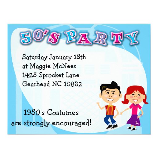 Fun Fifties Party Invite