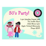 Fun Fifties Sock Monkey Shindig Invitation