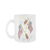 Fun flag, fireworks, firecrackers customizable mug