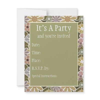 Fun Floral Invitation by Pen_And_Ink