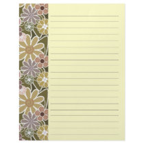 Fun Floral Lined Letterhead