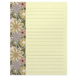 Fun Floral Lined Letterhead