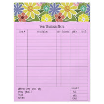 Fun Florals Bright Order Form flyers
