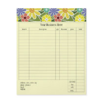 Fun Florals Bright Small Order Form flyers by Pen_And_Ink Fun Florals Bright Small Order Form flyers