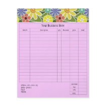 Fun Florals Bright Small Order Form flyers by Pen_And_Ink Fun Florals Bright Small Order Form flyers