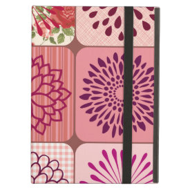 Fun Flower Collage Pink Floral Squares iPad Cases