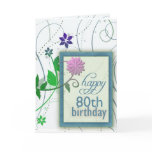 Fun flower happy 80th Birthday Cards