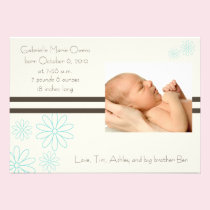 Fun Flowers -Aqua invitations