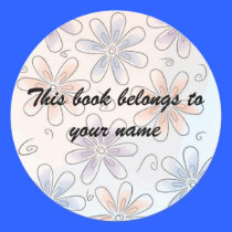 fun flowers, Book label stickers