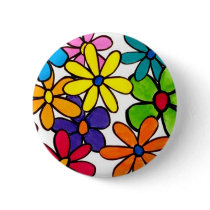 fun flowers button