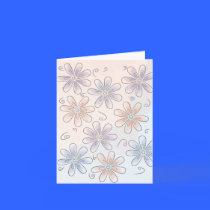 Fun flowers note card cards