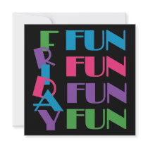 Fun Friday Sleepover or Slumber Teen Birthday Custom Invites