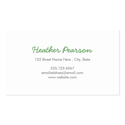 Fun Fruits Business Card Business Cards (back side)