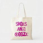 fun funky 'shoes & booze' reusable shopping bag bags