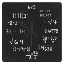 Fun Geek Math Clock at Zazzle
