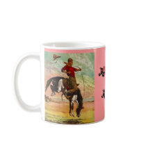 FUN GIFT MUG ~ PAINT HORSE W/ RAINBOW RIDER