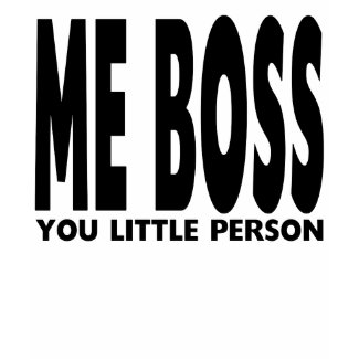 Fun Gifts for Bosses: Me Boss You Little Person shirt