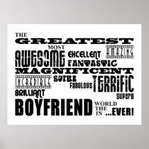 Fun Gifts for Boyfriends : Greatest Boyfriend Posters