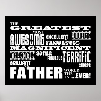 Fun Gifts for Dads : Greatest Father Print