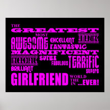 Fun Gifts for Girlfriends : Greatest Girlfriend Poster