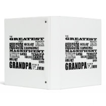 Fun Gifts for Grandfathers : Greatest Grandpa 3 Ring Binders