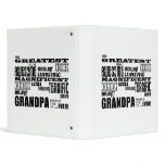 Fun Gifts for Grandfathers : Greatest Grandpa 3 Ring Binders