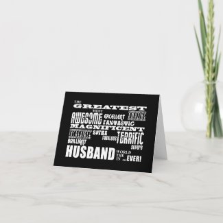 Fun Gifts for Husbands : Greatest Husband Greeting Card