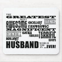 Fun Gifts for Husbands : Greatest Husband Mousepads