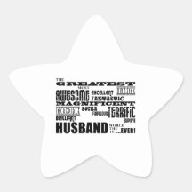 Fun Gifts for Husbands : Greatest Husband Sticker
