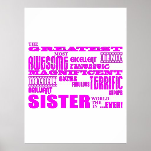 Fun Gifts for Sisters : Greatest Sister Print
