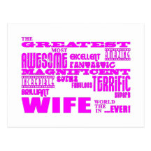 Fun Gifts for Wives : Greatest Wife Postcard