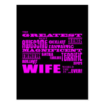 Fun Gifts for Wives : Greatest Wife Postcards
