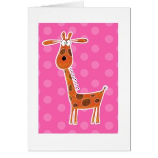 Fun Giraffe Card zazzle_card