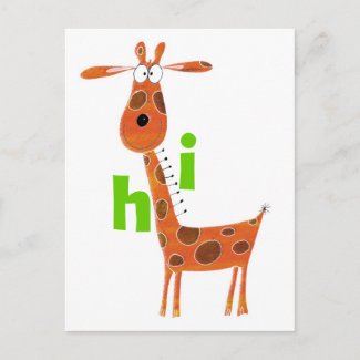 Fun Giraffe Postcard postcard