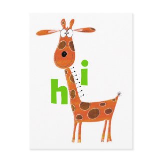 Fun Giraffe Postcard postcard