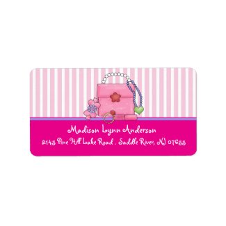 Fun Girl Purse Return Address Labels 