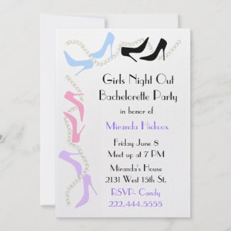 Fun Girl's Night Our Bachelorette Party Invitation invitation